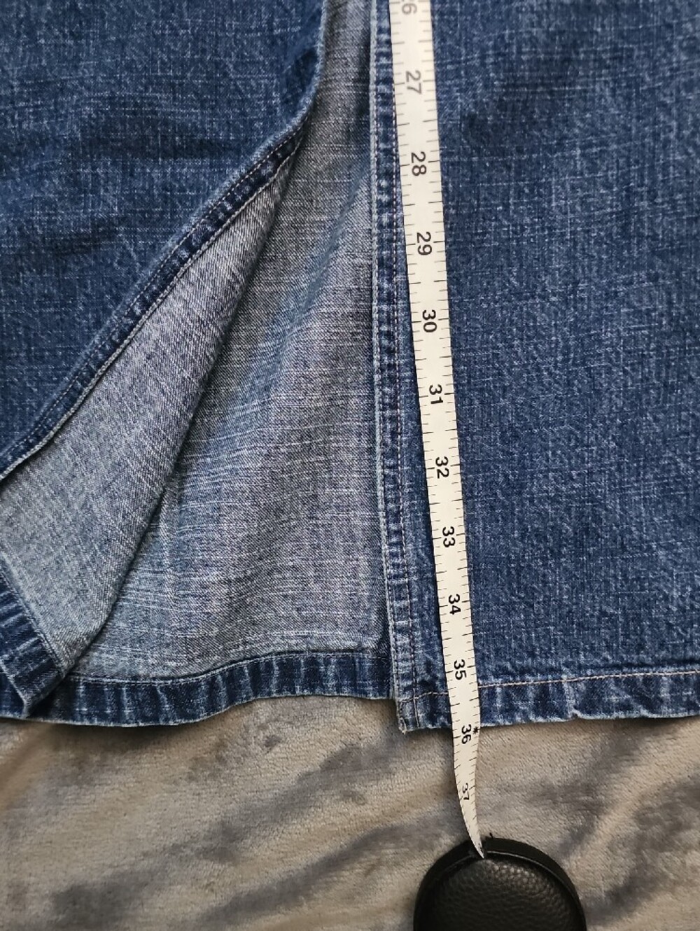St. John's Bay Denim Midi Skirt - Dark Blue - Picture 6 of 7
